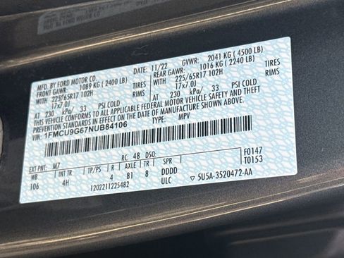 Used 2022 Ford Escape SE w/ Convenience Package AWD/4WD image 31
