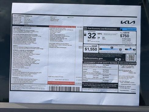 Used 2026 Kia Carnival EX FWD image 27