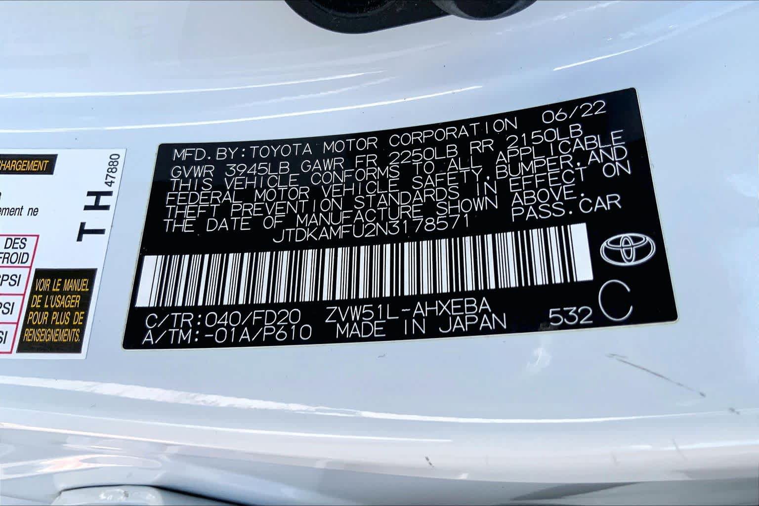 Used 2022 Toyota Prius LE FWD image 36