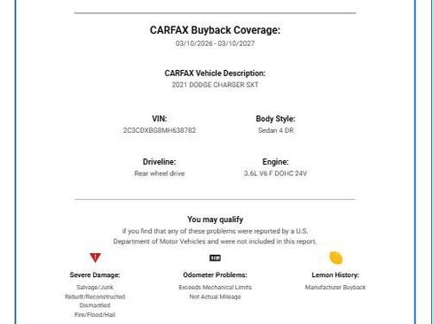 Used 2021 Dodge Charger SXT w/ Leather Interior Group image 42