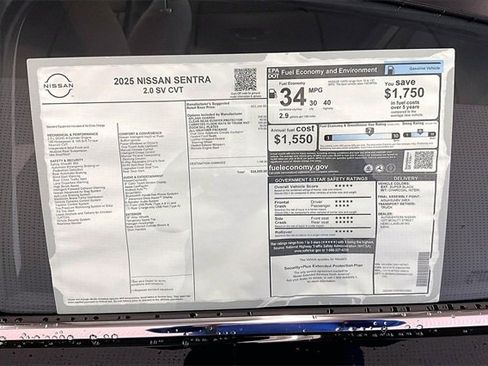 New 2025 Nissan Sentra SV w/ All-Weather Package image 35