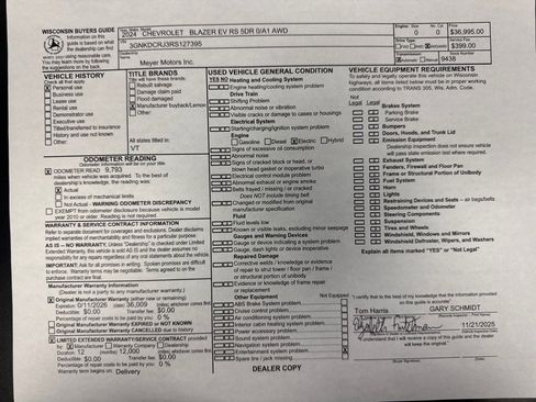 Used 2024 Chevrolet Blazer EV RS image 29