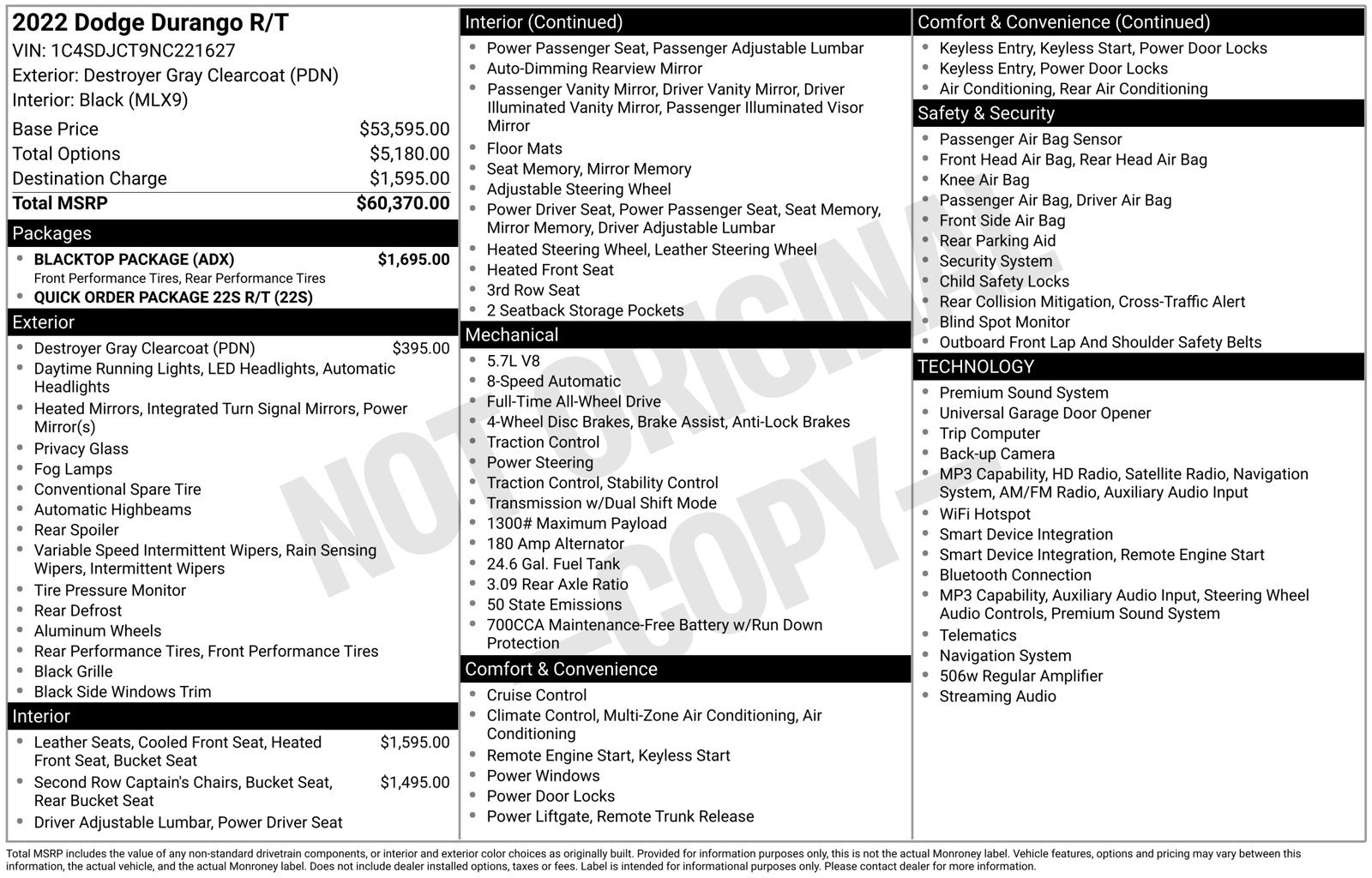 Used 2022 Dodge Durango R/T w/ Blacktop Package AWD/4WD image 3