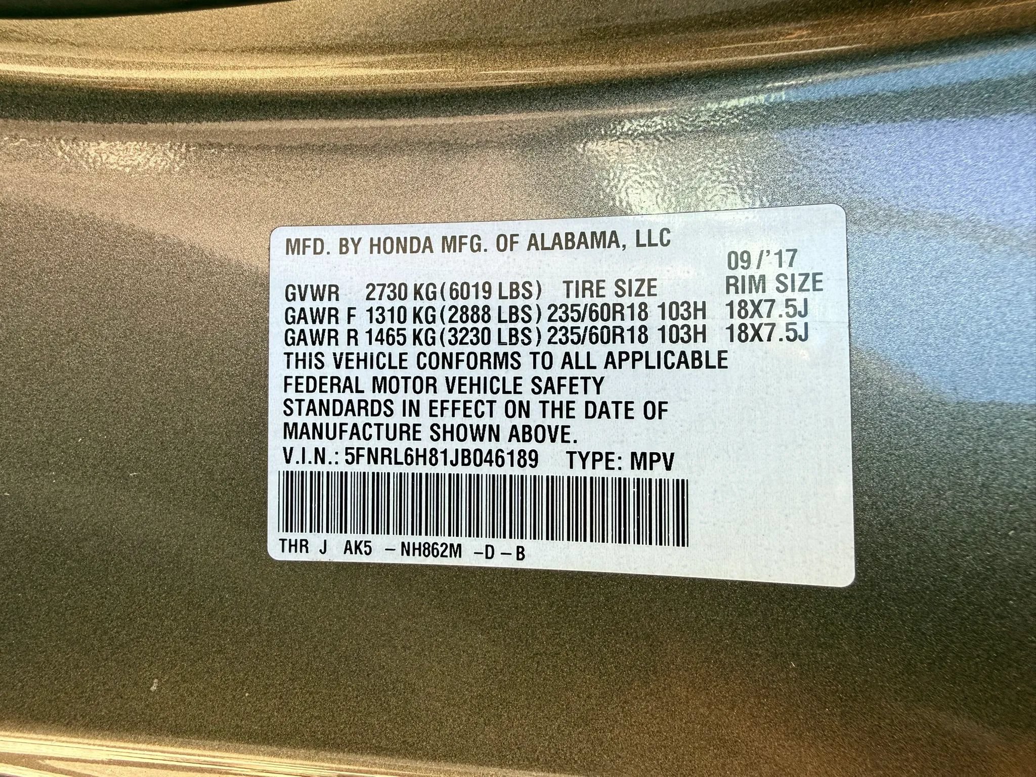 Used 2018 Honda Odyssey Touring image 25