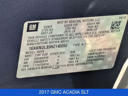 Used 2017 GMC Acadia SLT image 45