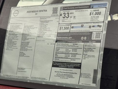 New 2026 Nissan Sentra SV w/ SV Convenience Package FWD image 23