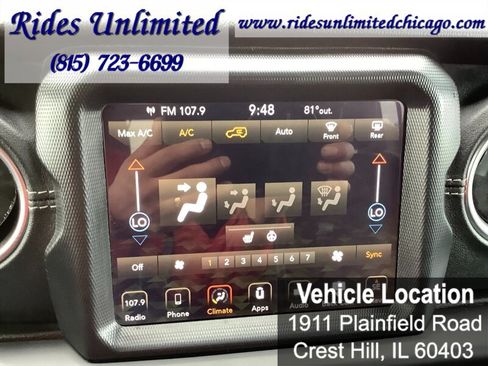 Used 2019 Jeep Wrangler Unlimited Sahara w/ Uconnect 4C Nav & Sound Group AWD/4WD image 14