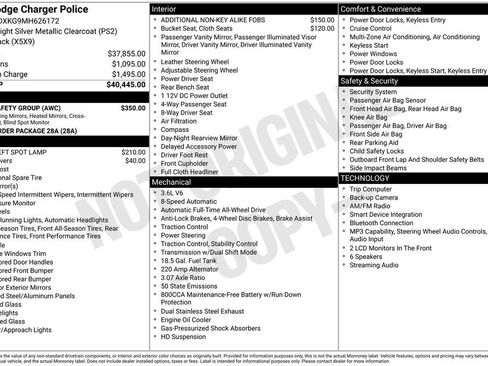 Used 2021 Dodge Charger Police w/ Fleet Safety Group AWD/4WD image 15