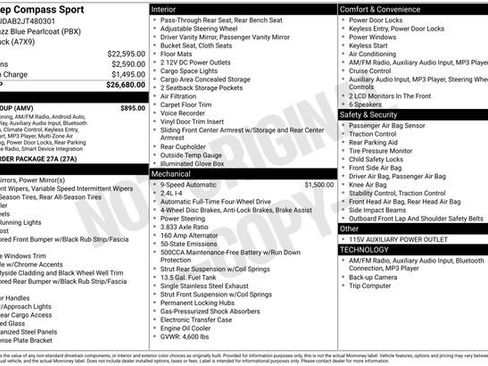 Used 2018 Jeep Compass Sport w/ Tech Group image 34