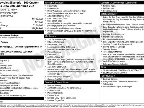 New 2026 Chevrolet Silverado 1500 Custom Trail Boss image 17