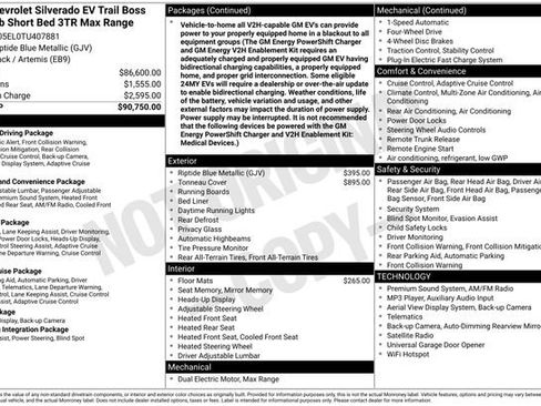Used 2026 Chevrolet Silverado EV Trail Boss AWD/4WD image 1