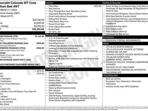 New 2026 Chevrolet Colorado W/T w/ WT Custom Package image 2