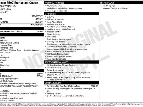 Used 2007 Nissan 350Z Enthusiast w/ Cargo Convenience Pkg RWD image 2