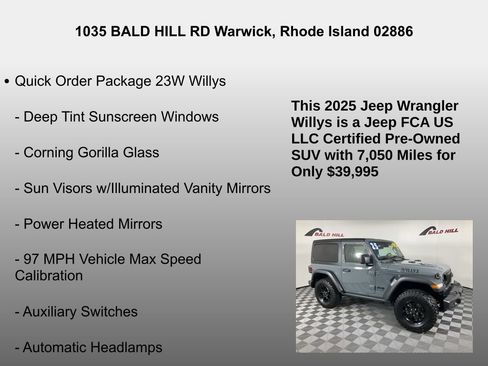 Certified 2025 Jeep Wrangler Willys image 14