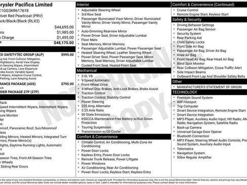 Used 2019 Chrysler Pacifica Limited w/ Advanced Safetytec Group FWD image 4
