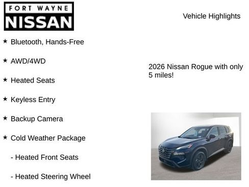 New 2026 Nissan Rogue SV w/ Cold Weather Package image 8