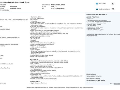 Used 2018 Honda Civic Sport image 11