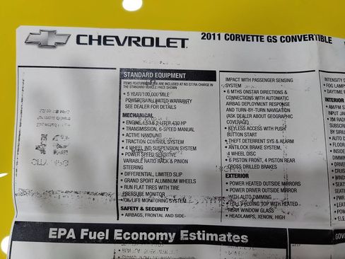 Used 2011 Chevrolet Corvette Grand Sport RWD image 34