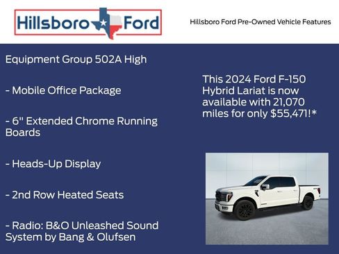 Used 2024 Ford F150 Lariat w/ Equipment Group 502A High AWD/4WD image 9
