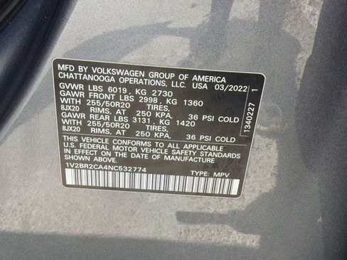 Used 2022 Volkswagen Atlas SEL AWD/4WD image 26