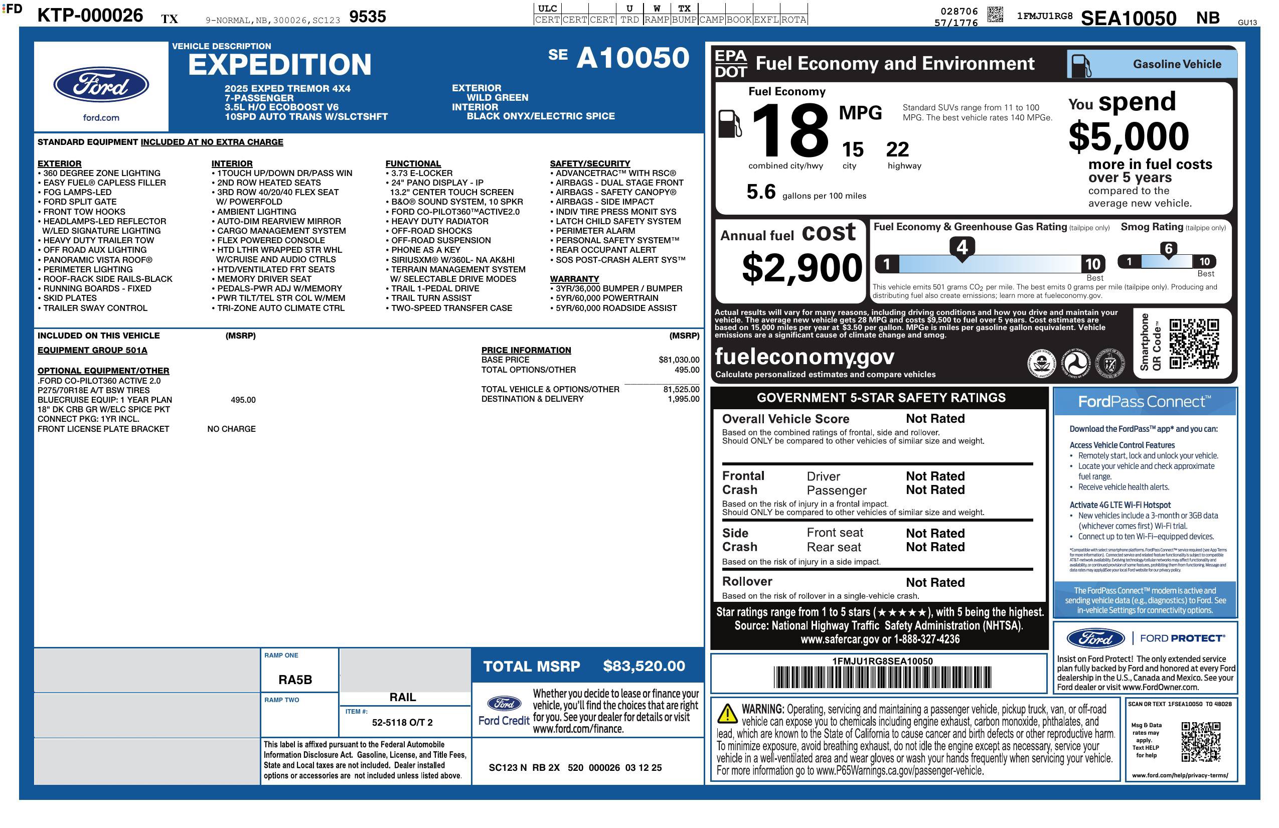 Used 2025 Ford Expedition Tremor AWD/4WD image 3