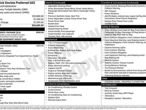 New 2025 Buick Envista Preferred w/ Convenience I Package FWD image 43