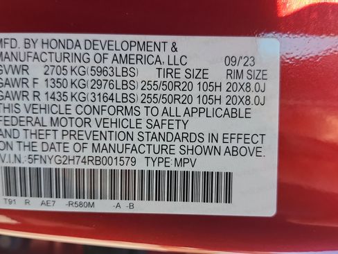 Certified 2024 Honda Pilot Touring image 27