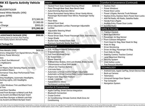Used 2024 BMW X5 xDrive50e w/ Parking Assistance Package image 34