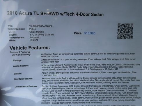 Used 2010 Acura TL SH-AWD image 32