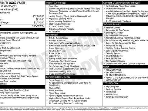 Used 2025 INFINITI QX60 Pure image 40