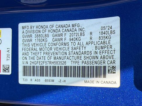 Used 2024 Honda Civic Sport image 19