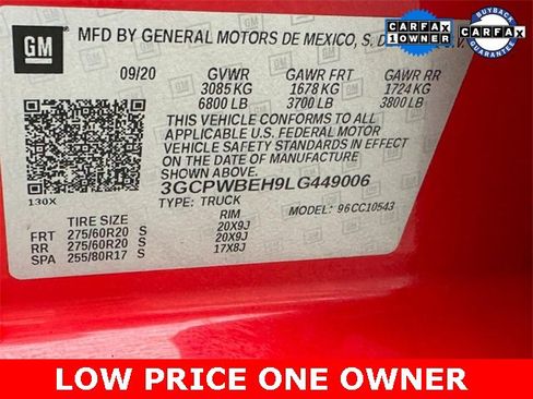 Certified 2020 Chevrolet Silverado 1500 Custom w/ Custom Value Package image 21