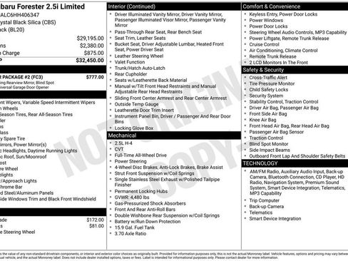 Used 2017 Subaru Forester 2.5i Limited w/ Popular Package #2 image 3