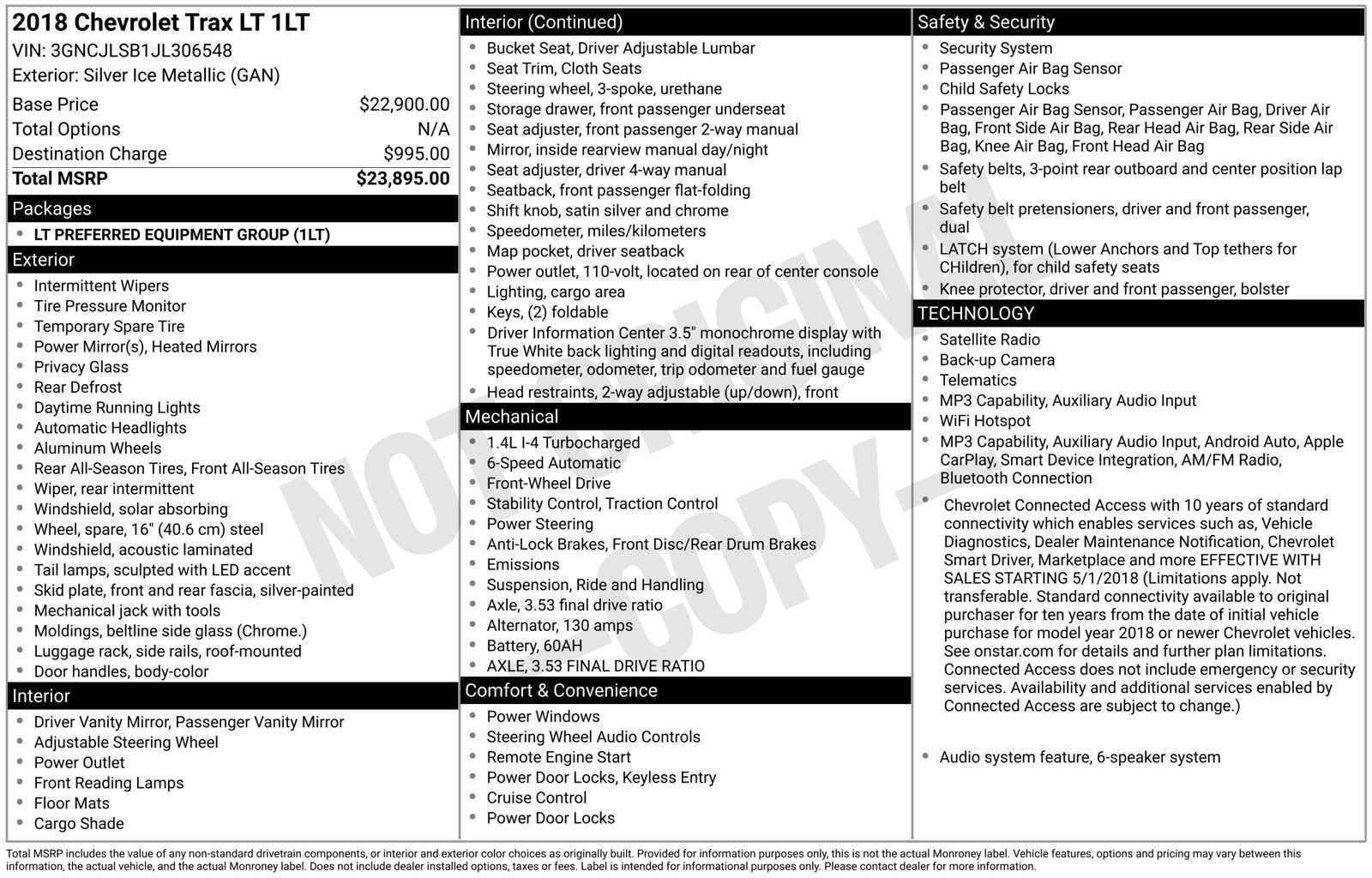 Used 2018 Chevrolet Trax LT FWD image 5