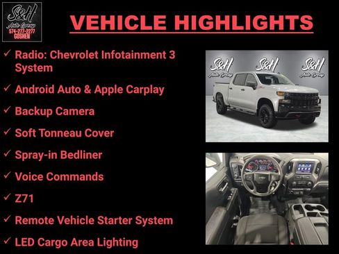 Used 2021 Chevrolet Silverado 1500 Custom Trail Boss AWD/4WD image 3