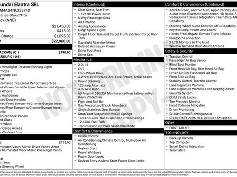 Used 2022 Hyundai Elantra SEL w/ Cargo Package image 32