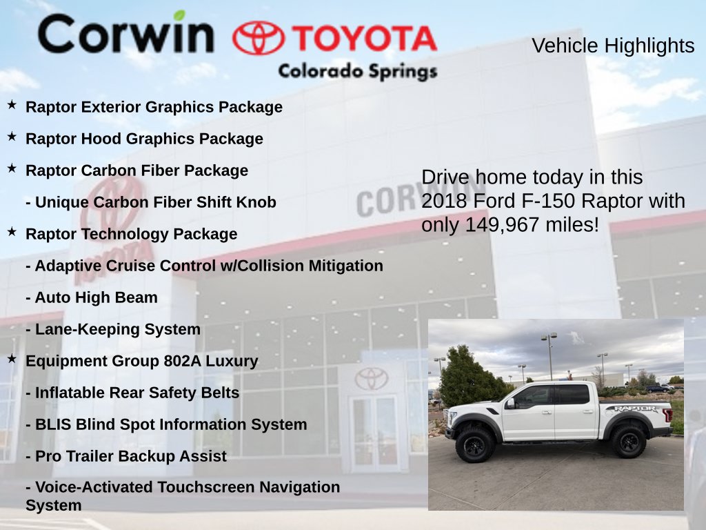 Used 2018 Ford F150 Raptor w/ Equipment Group 802A Luxury AWD/4WD image 7
