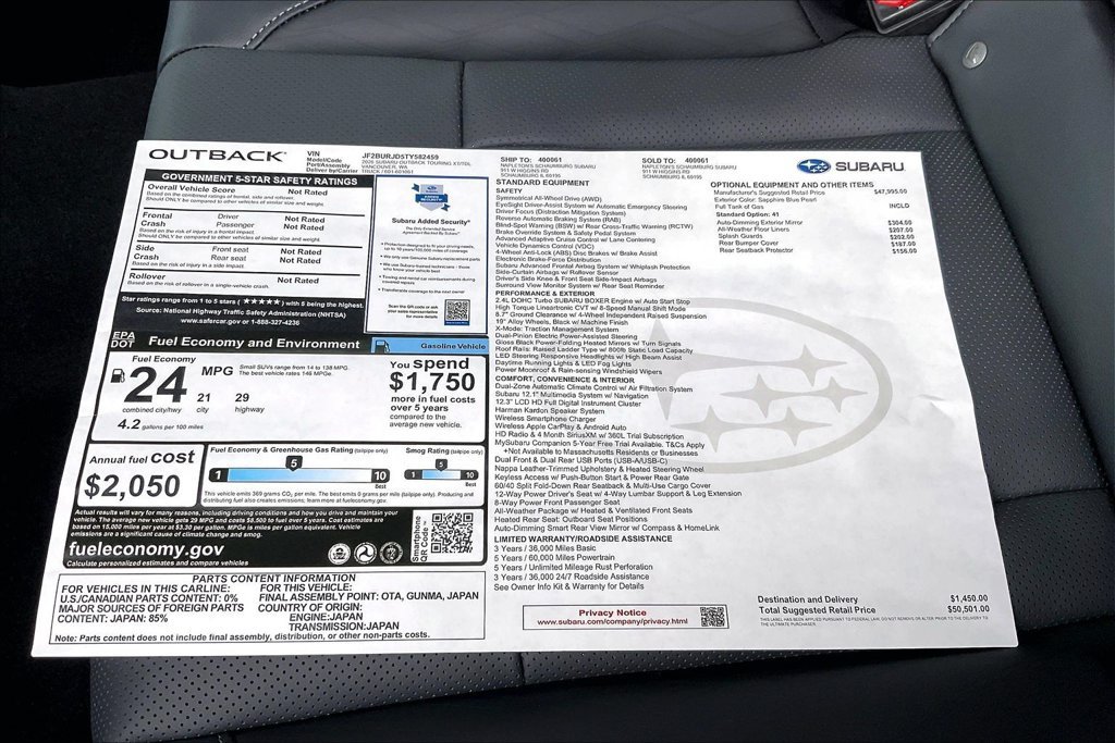 New 2026 Subaru Outback Touring XT AWD/4WD image 17