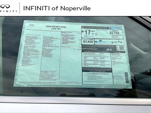 New 2026 INFINITI QX80 Luxe w/ Cargo Package AWD/4WD image 14