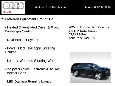 Used 2022 Chevrolet Suburban High Country w/ Premium Package 2 AWD/4WD image 24