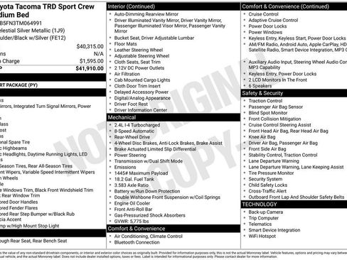 Used 2026 Toyota Tacoma TRD Sport RWD image 6