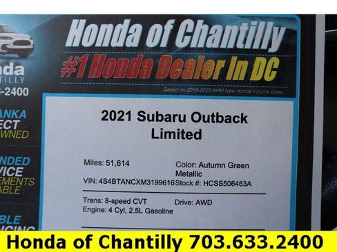 Used 2021 Subaru Outback Limited w/ Popular Package #2 image 42