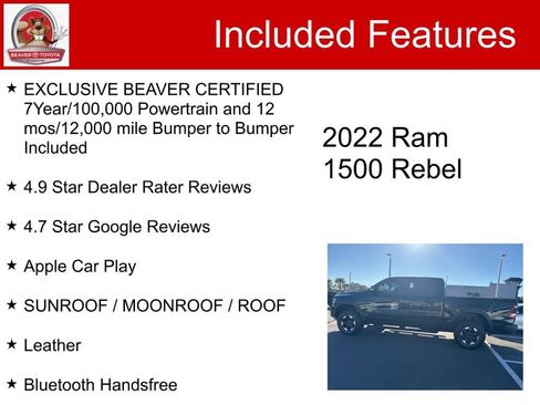Used 2022 RAM 1500 Rebel w/ Rebel Level B Equipment Group image 5