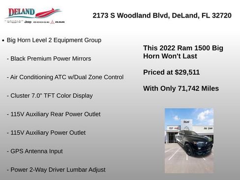 Used 2022 RAM 1500 Big Horn RWD image 3
