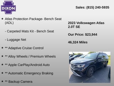 Used 2023 Volkswagen Atlas SE AWD/4WD image 4