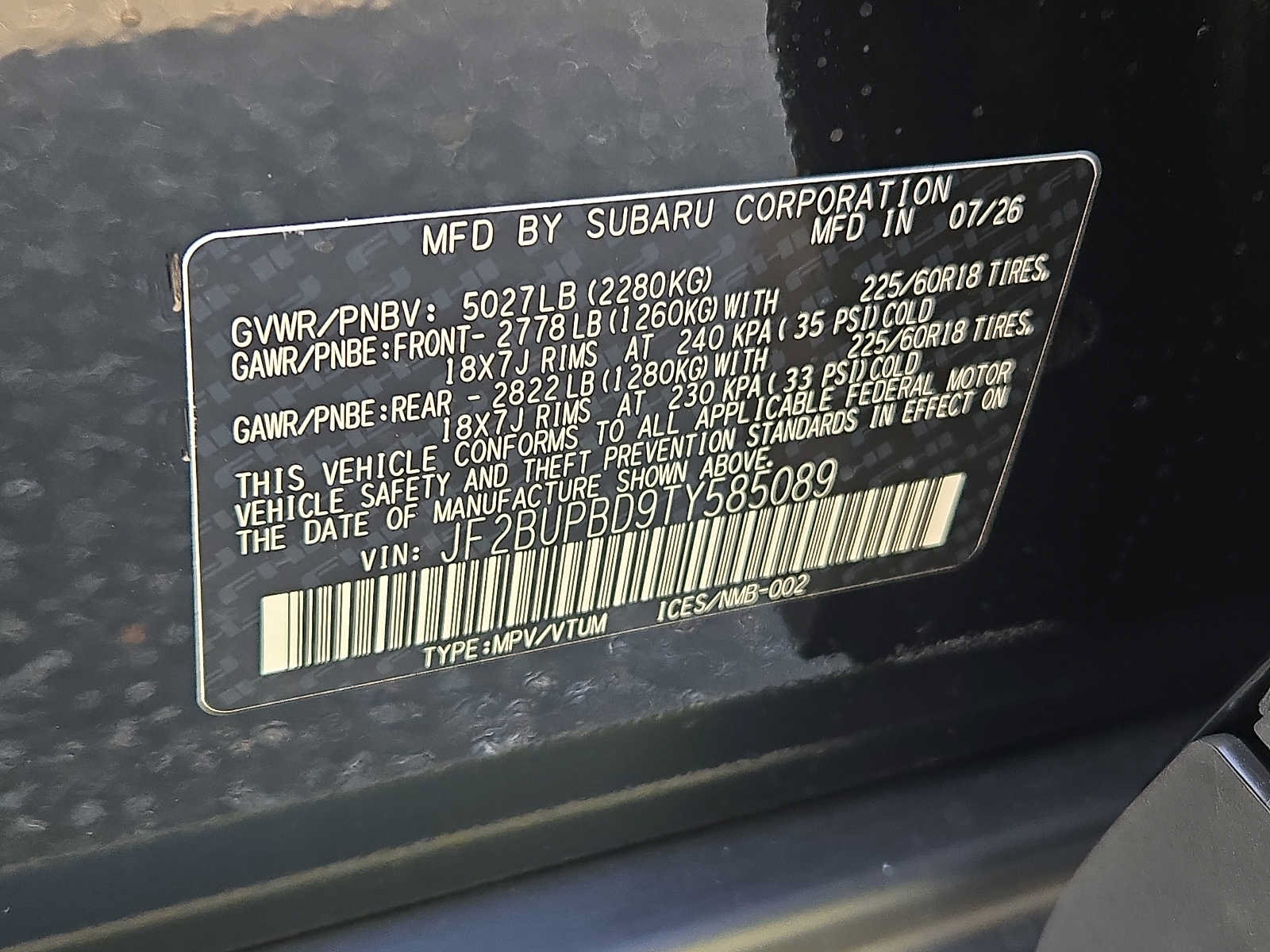 New 2026 Subaru Outback Premium AWD/4WD image 9