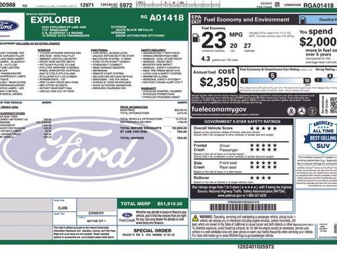Used 2024 Ford Explorer ST-Line w/ Class IV Trailer Tow Package AWD/4WD image 6