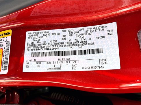 Certified 2024 Ford Ranger XLT w/ Equipment Group 301A High image 34