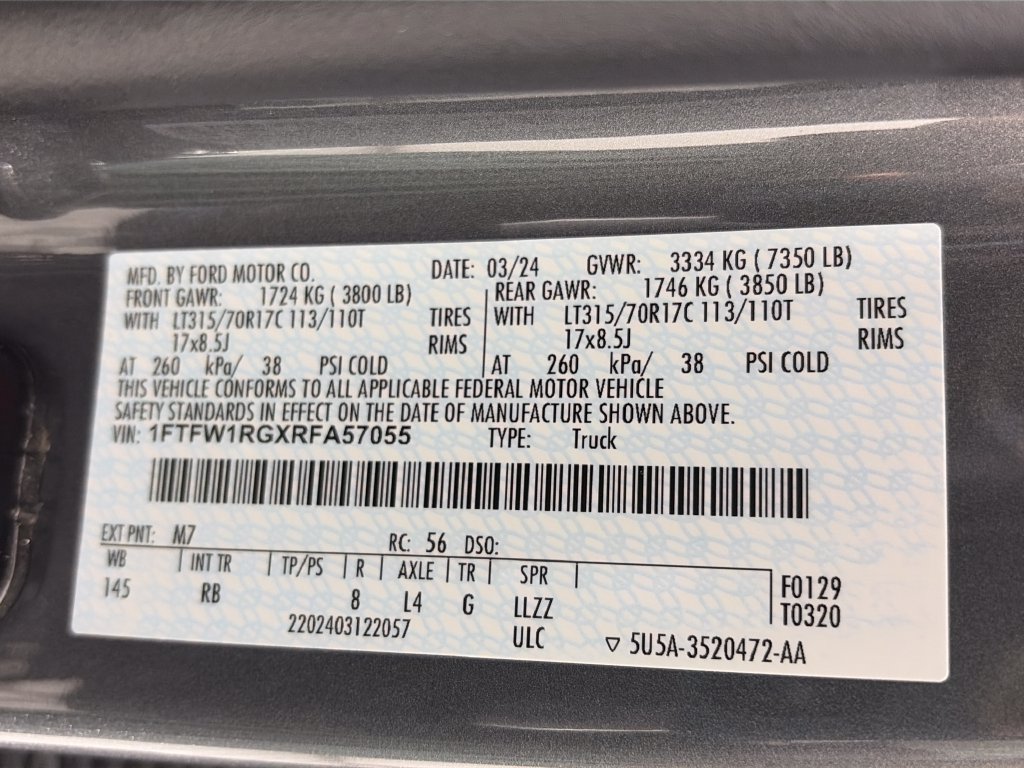 Certified 2024 Ford F150 Raptor AWD/4WD image 9