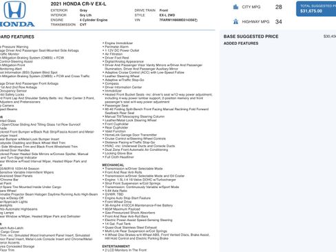 Used 2021 Honda CR-V EX-L image 4